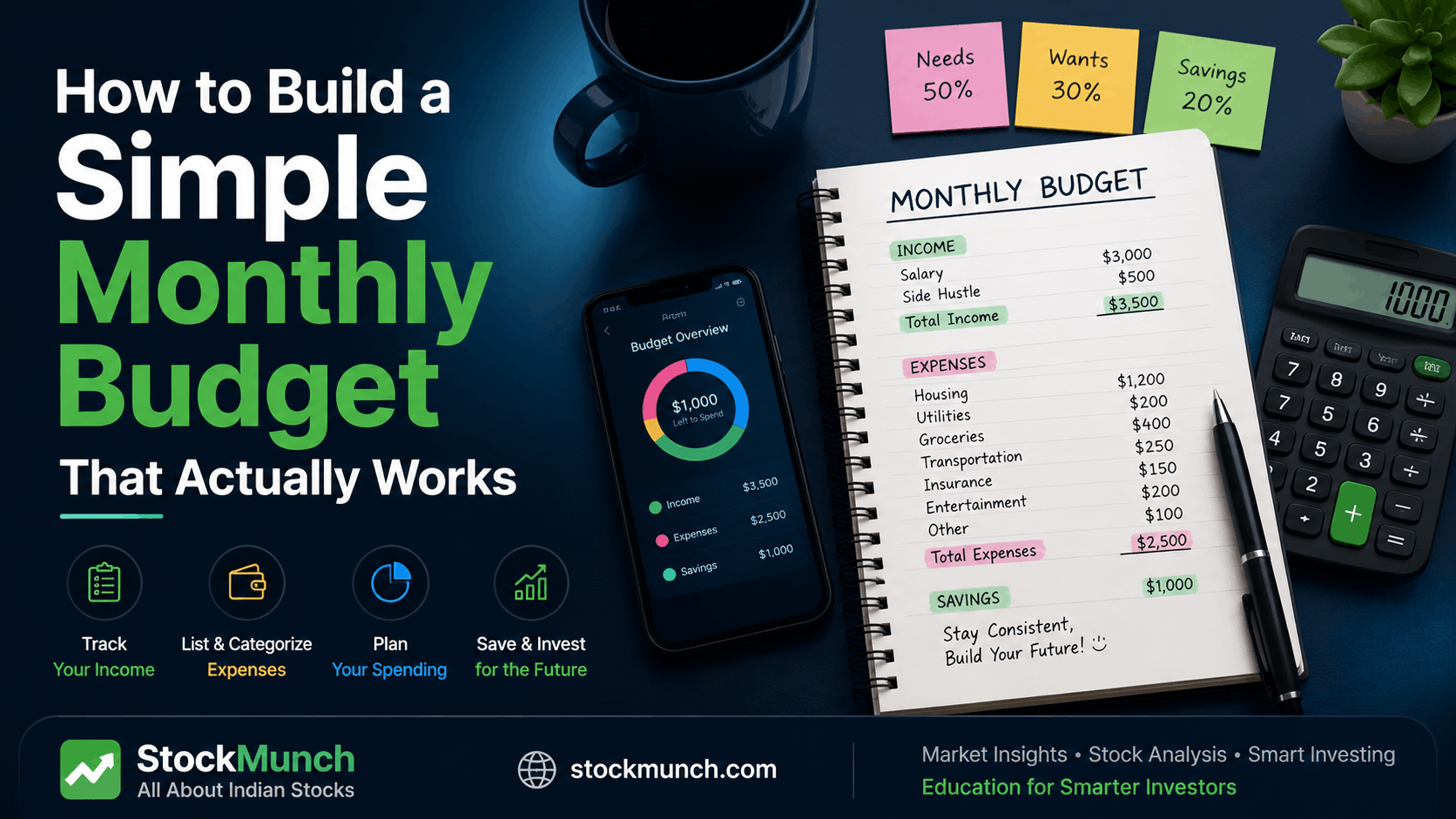 How to Build a Simple Monthly Budget That Actually Works